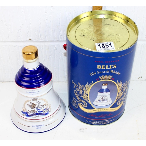 1651 - Whisky - Bells Whisky bottle with contents in box - Princess Eugene