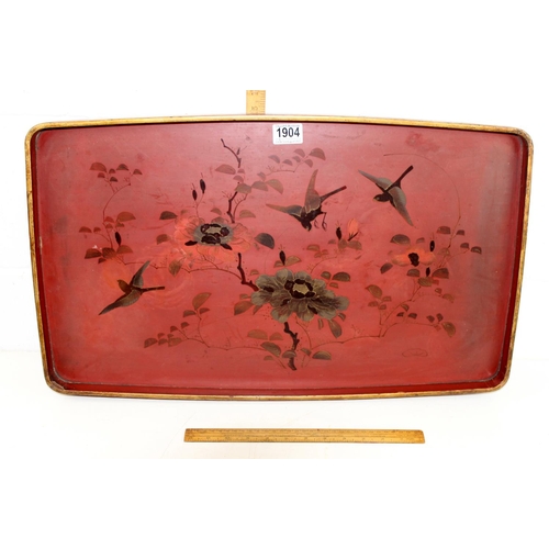 1904 - Large Japanese lacquer tray