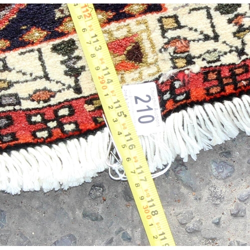 210 - A long Iranian multi-coloured runner rug