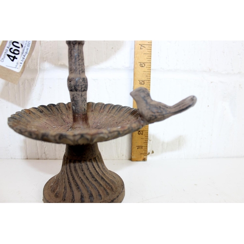 460 - A miniature cast iron bird bath