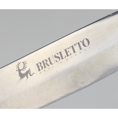 1005 - Brusletto knife with wooden handle and holster