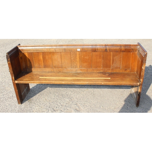 109 - Antique Oak church pew or settle