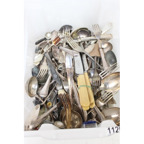 1126 - A large qty of assorted silver plate and other cutlery