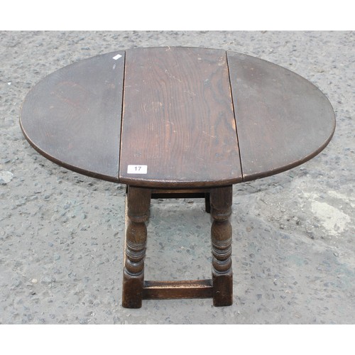 17 - Small 17th century style drop leaf table