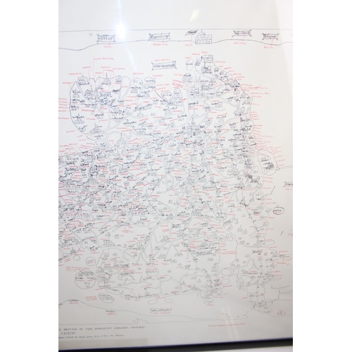 300 - Facsimile of the Ancient Map of Great Britain in the Bodleian Library, Oxford A.D. 1325-50.