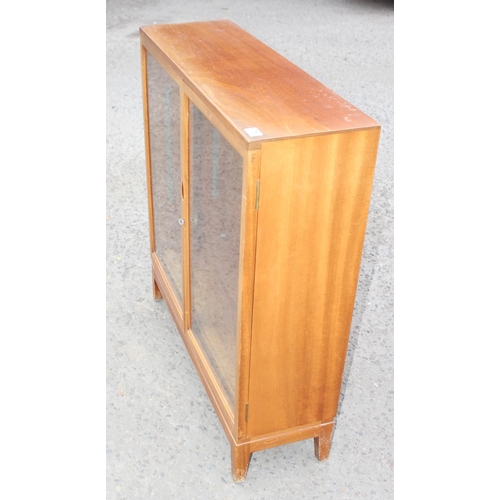 76 - Retro glazed-bookcase made by Sutcliffe Ltd dated 1961