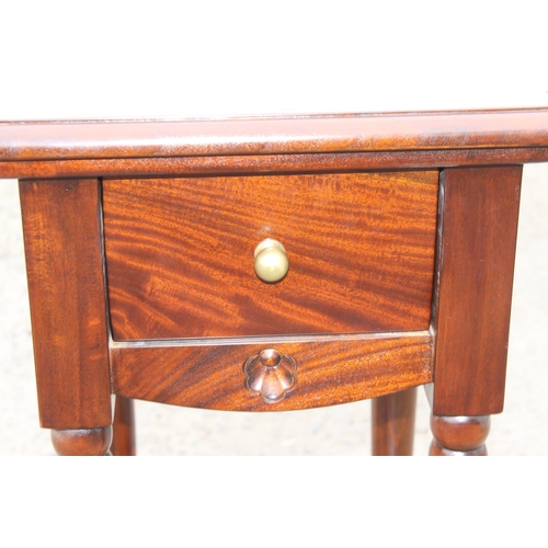 119 - A modern Mahogany hall table with drawer - excellent quality