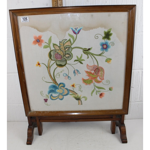 125 - 2 vintage fire screens - one converts into a table