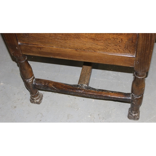 21 - An interesting Oak refectory table with drawer with later top and early base