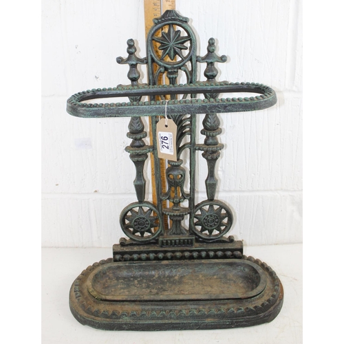 276 - A Victorian style cast iron stick stand