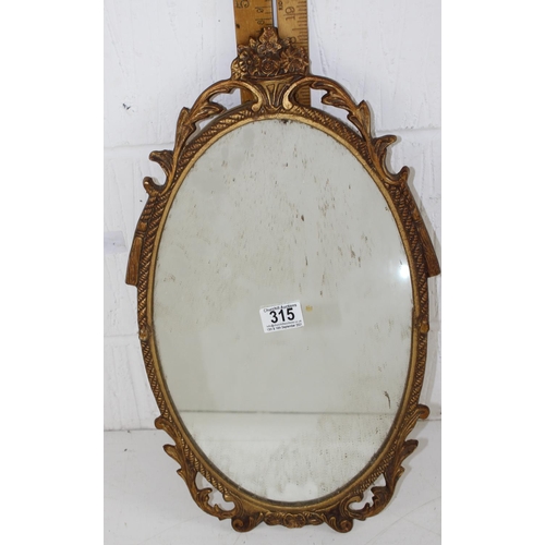 315 - Gilt framed vintage mirror