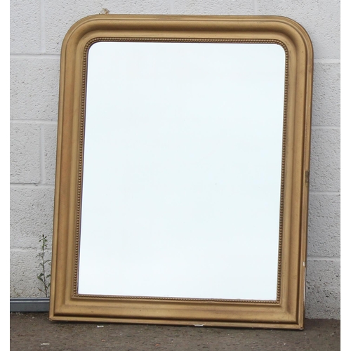 327 - A large Victorian/ early 20th century over mantle wall mirror in gilt frame