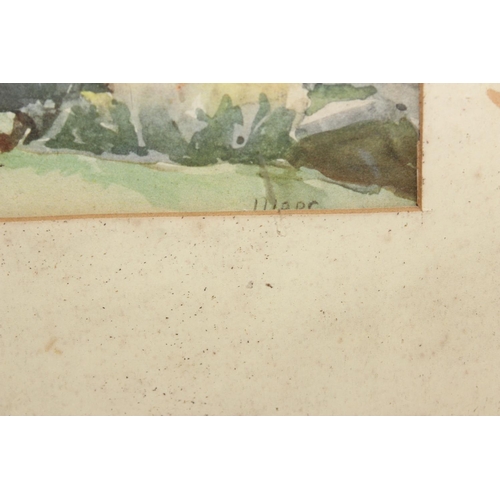 351 - Antique watercolour of an Alpine lake, believed to be by Nicholas Markovitch