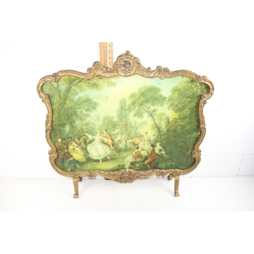 360 - Qty of pictures and an impressive 18th century style fire screen