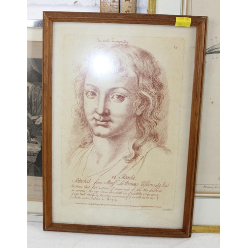 385 - 5 antique and later prints to inc Anatomical prints