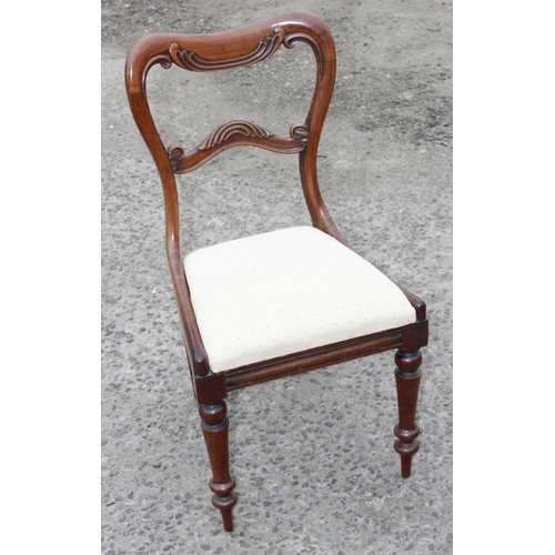 48 - A set of 6 Victorian balloon back dining chairs