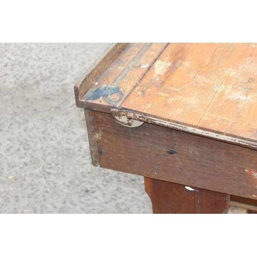 64 - Vintage wooden school desk