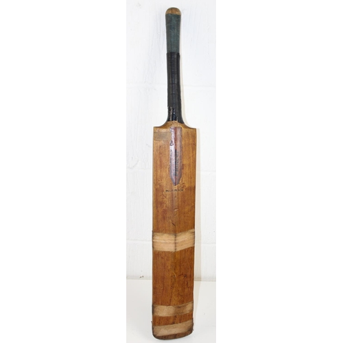 663 - Vintage wooden cricket bat -Ajit Wadekar autograph