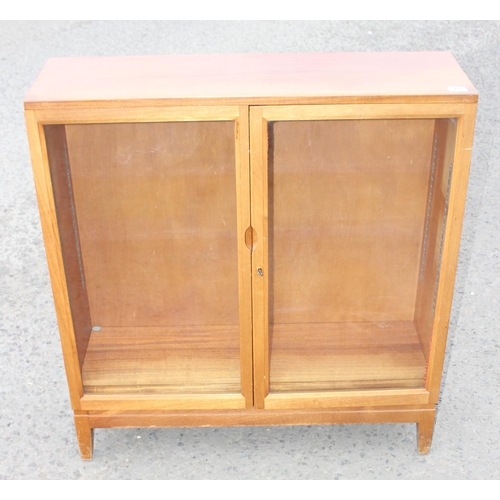 76 - Retro glazed-bookcase made by Sutcliffe Ltd dated 1961