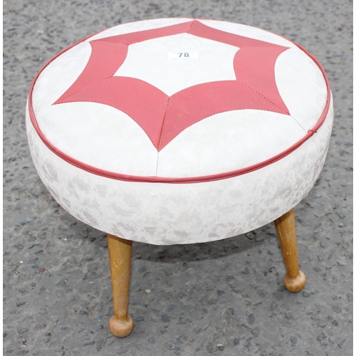 78 - Small retro Sherbourne four-legged footstool