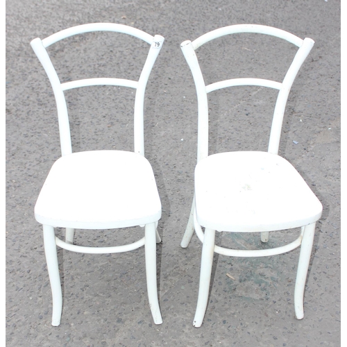 79 - Pair of white-painted chairs