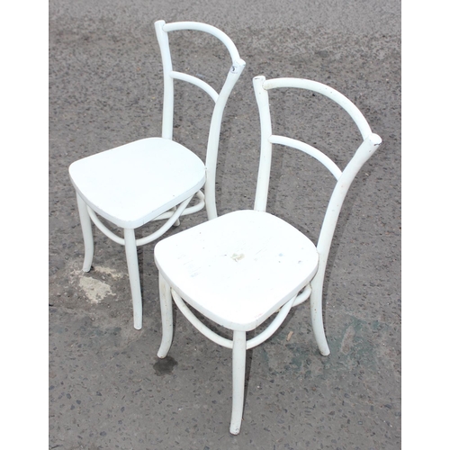 79 - Pair of white-painted chairs