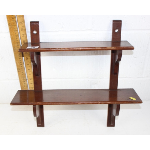 86 - Small Mahogany wall shelf