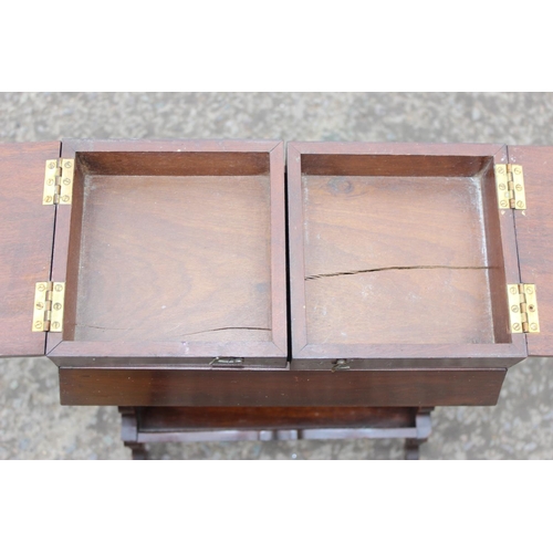 92 - An unusual early 20th century sewing box on stand