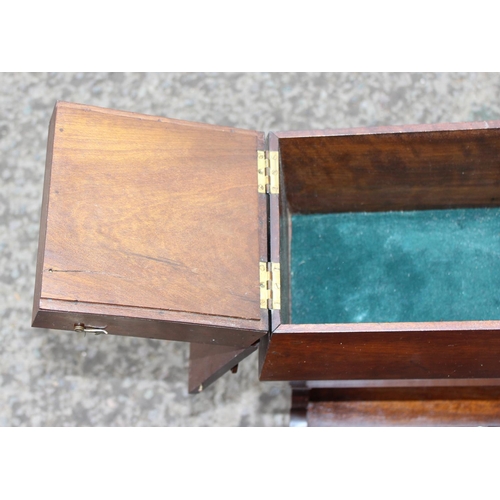 92 - An unusual early 20th century sewing box on stand