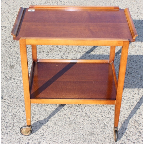 145 - Retro tray topped Remploy table trolley