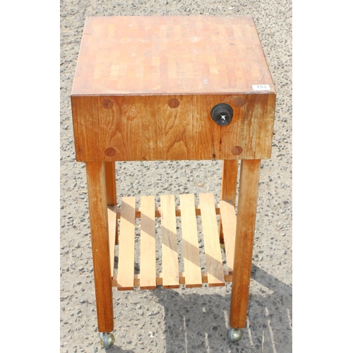 153 - Kimsall wooden butchers block