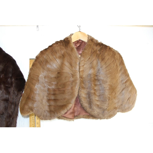 218 - 3 vintage fur stoles/ jackets