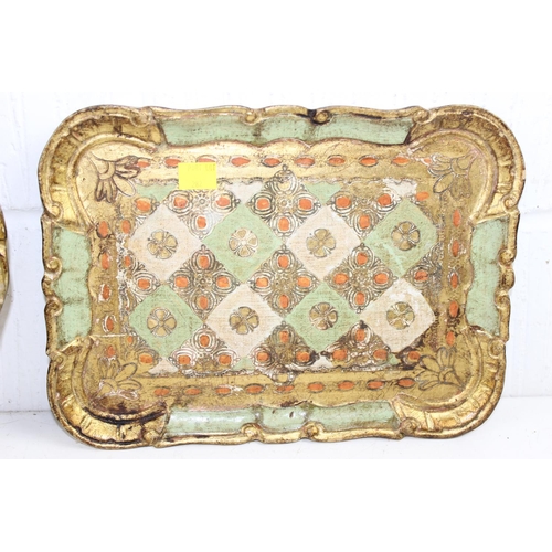 282 - 2 Florentine giltwood trays