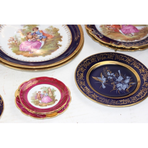 1933 - A huge qty of Limoges ceramics items to inc an early 20th century set of dessert plates with floral ... 