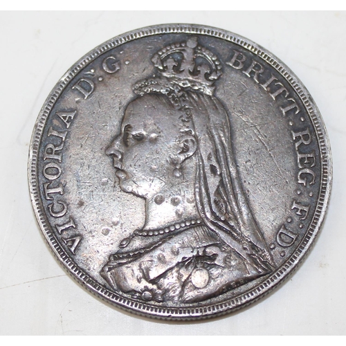 1309 - 1889 silver Victorian crown