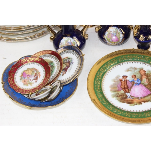 1933 - A huge qty of Limoges ceramics items to inc an early 20th century set of dessert plates with floral ... 