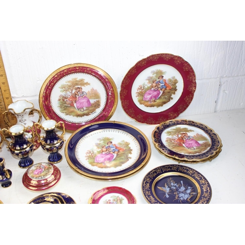 1933 - A huge qty of Limoges ceramics items to inc an early 20th century set of dessert plates with floral ... 