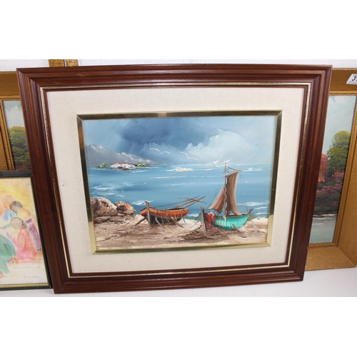 319 - 3 oil paintings to inc one by Jill Mickle and various other pictures and prints