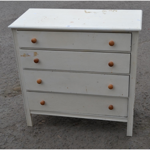 27 - A white painted 4 drawer chest of drawers