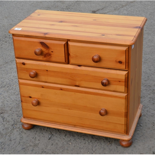 17 - Pine 2 over 2 chest of drawers