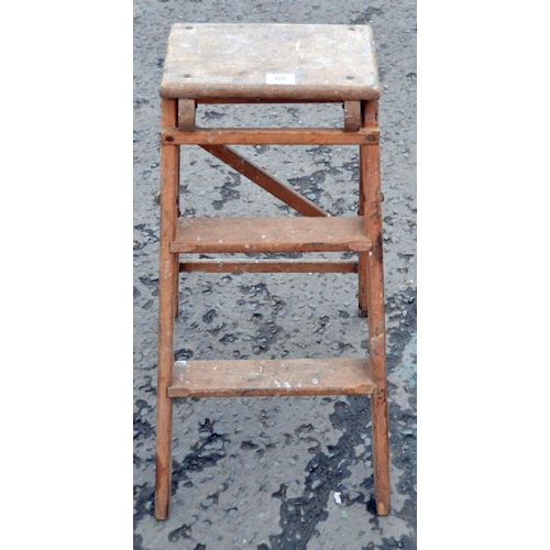 68 - A set of vintage wooden folding steps