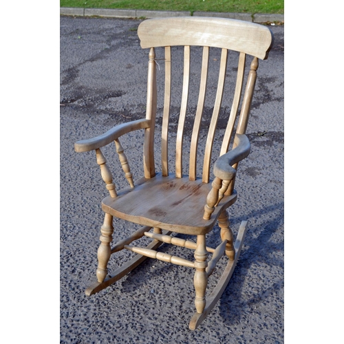 83 - Vintage wooden farmhouse rocking chair