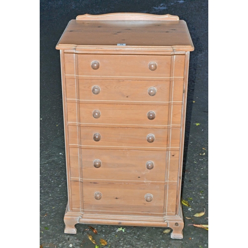 70 - 6-drawer limed pine chest of drawers by Younger Furniture