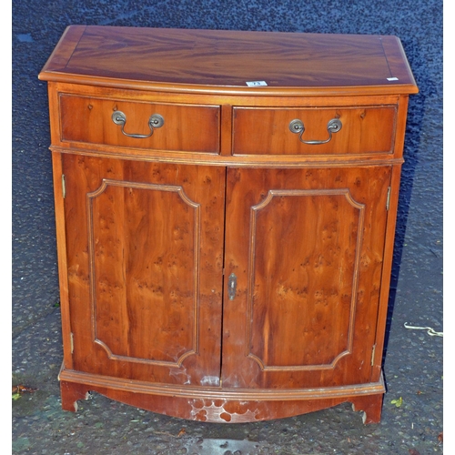 73 - Reproduction Yew wood side cabinet