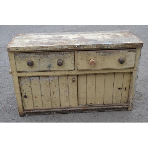 30 - Victorian pine kitchen cabinet