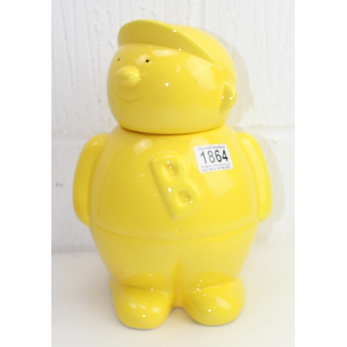 A large ceramic yellow Jelly Baby money box