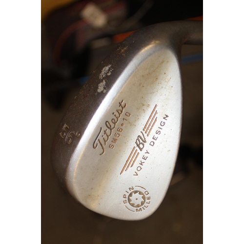 658 - Qty of assorted graphite shafted drivers and woods, Vokey wedge etc