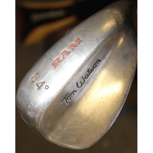 658 - Qty of assorted graphite shafted drivers and woods, Vokey wedge etc