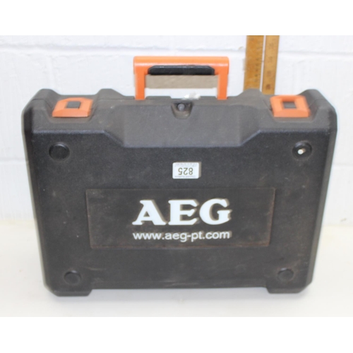 825 - AEG battery drill and 2 batteries in box
