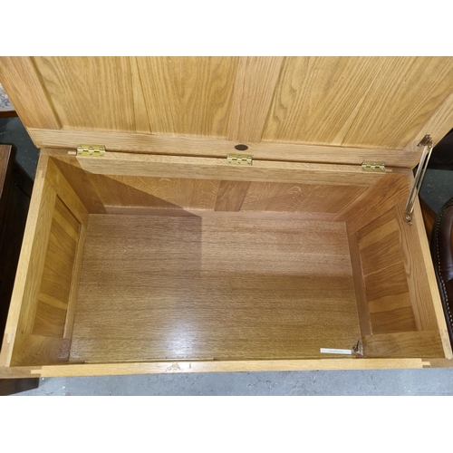 120 - Oak blanket box by Laura Ashely